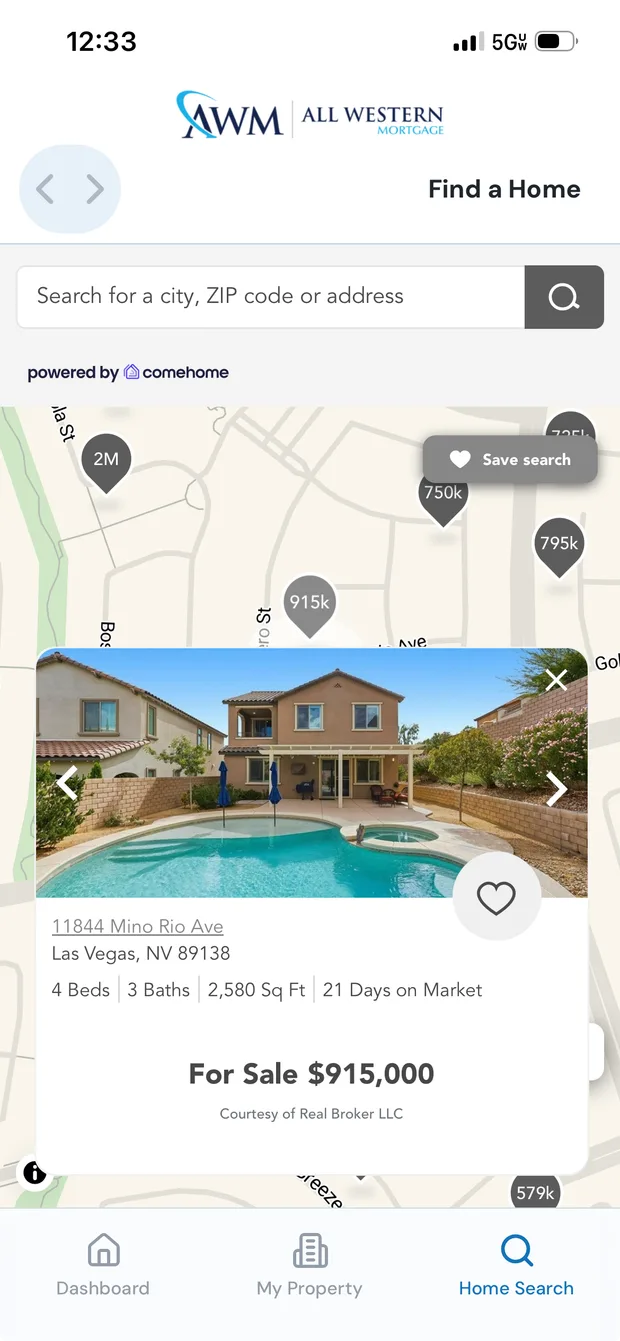 A home for sale at $915,000 — four beds, three baths, 2,580 square feet, 21 days on market.